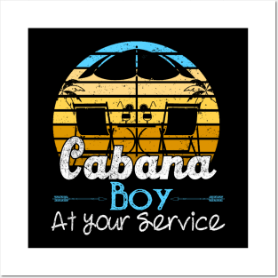 CABANA BOY AT YOUR SERVICE | POOL PARTY BOY BARTENDER FUNNY Posters and Art